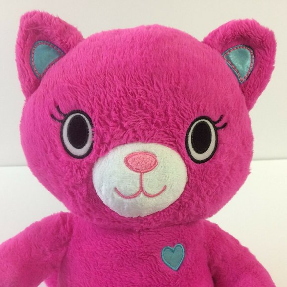 Build A Bear Kabu Catlynn Plush Pink Kitty Cat Heart Paws Stuffed Animal 17" BAB - Picture 2 of 8